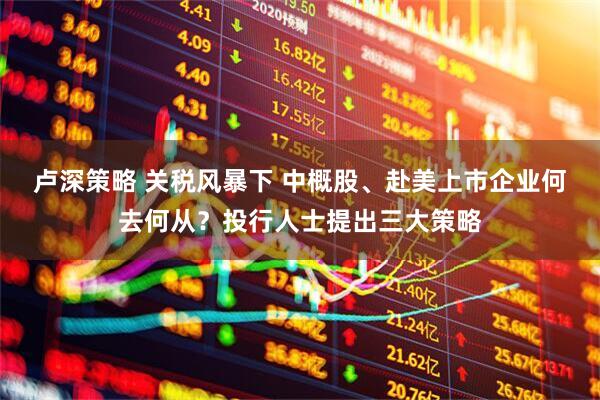 卢深策略 关税风暴下 中概股、赴美上市企业何去何从？投行人士提出三大策略